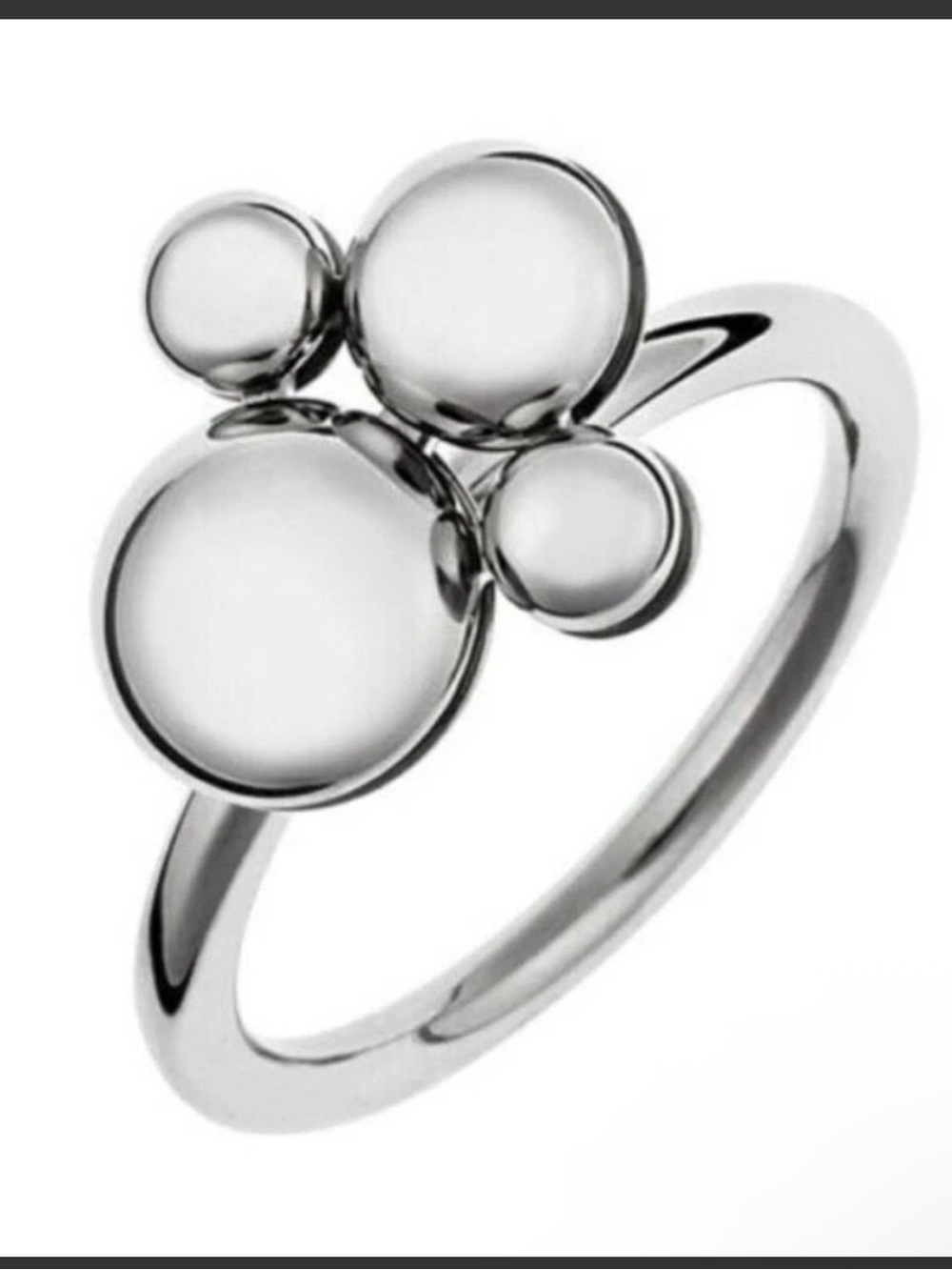 Calvin Klein Silver statement Bubble Cluster Ring - nwt
